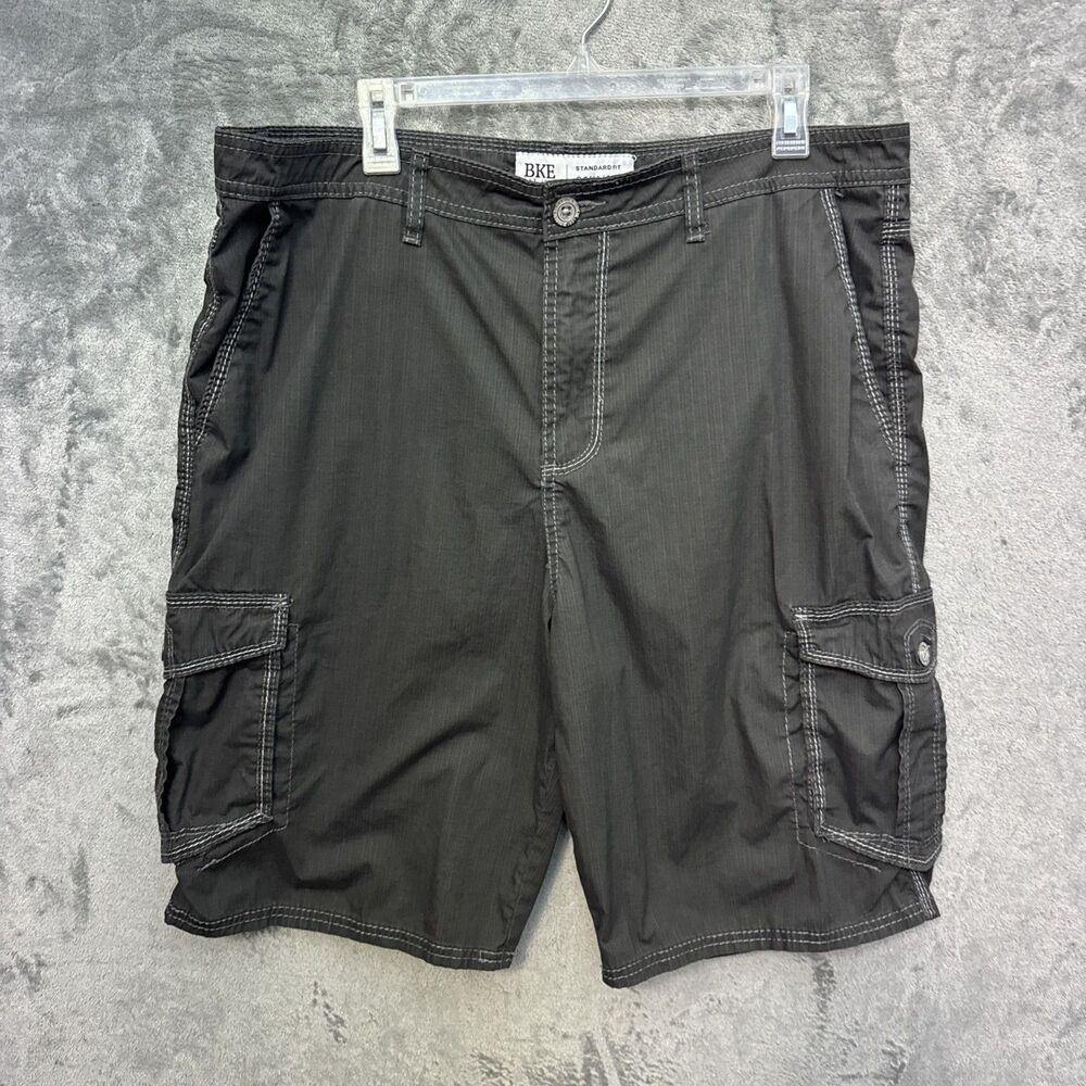 Bke Herman Mens  Cargo Shorts 38 10in inseam charcoal gray